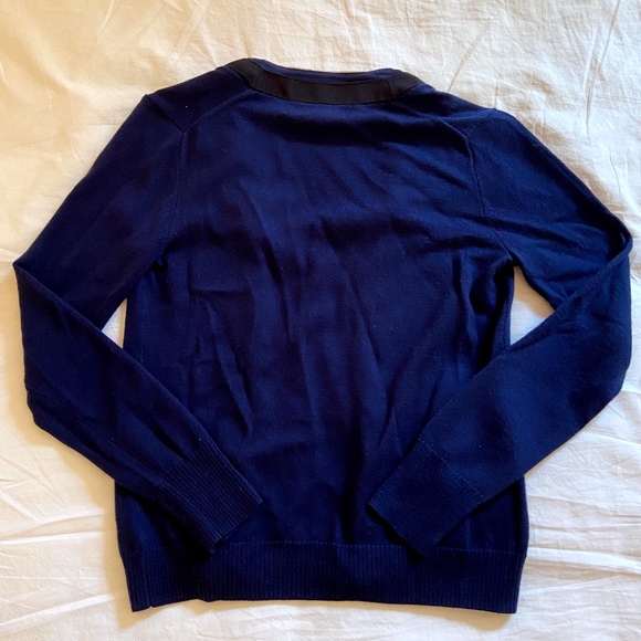 J. Crew Women’s Harlow Cardigan Navy Blue V - Neck - Picture 4 of 6